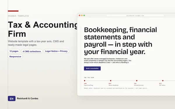 Screenshot 1 of Tax Firm Template