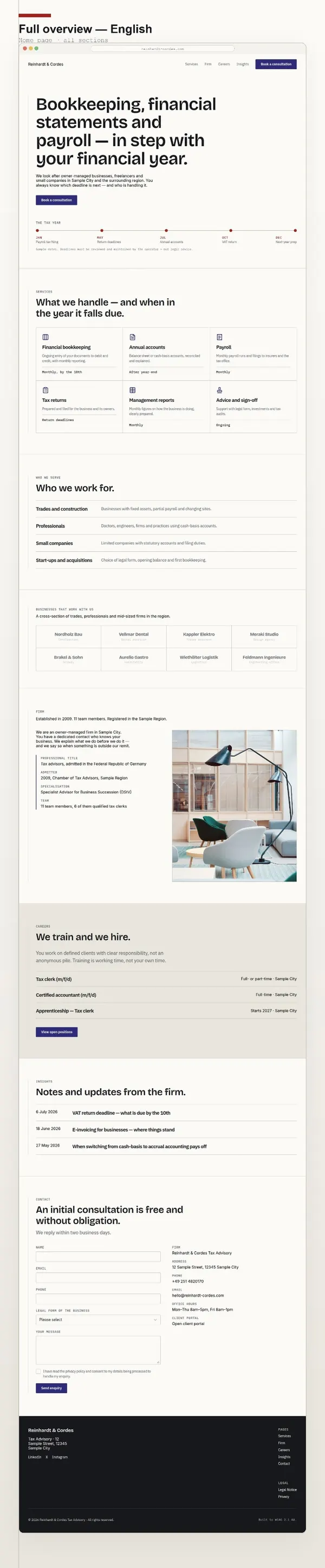 Screenshot 2 of Tax Firm Template