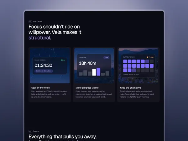 Screenshot 2 of Vela Focus