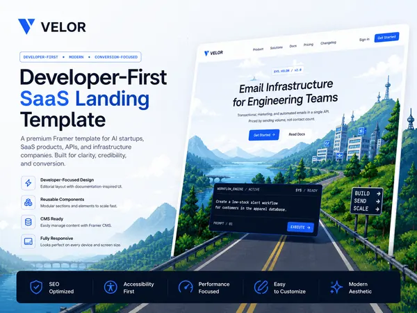 Screenshot 1 of Velor Infra Landing