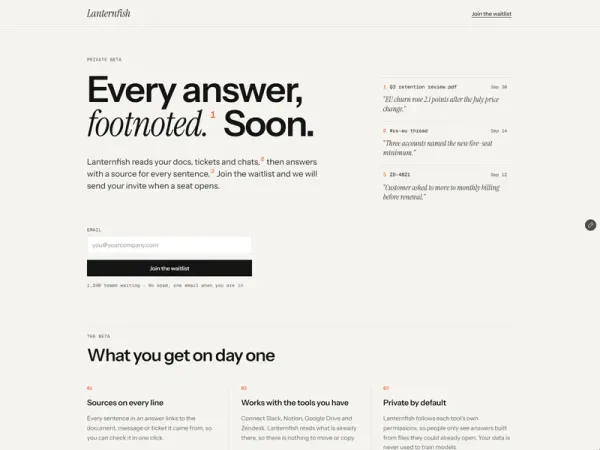 Footnote Waitlist