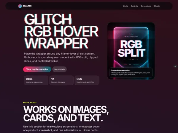 Glitch RGB Landing