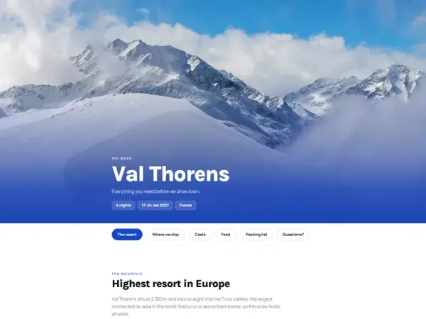 Ski Trip Guide