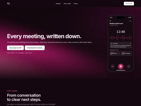 T2 - Talk to Text