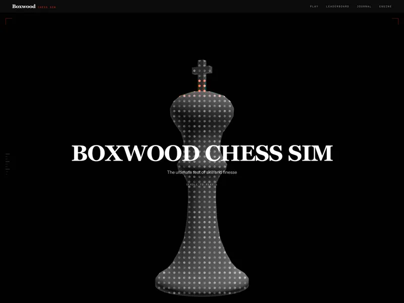 Boxwood 3D Chess Sim