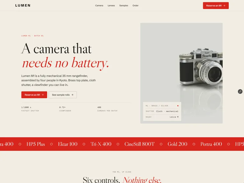 Camera Brand Site