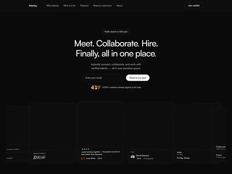 Meetsy — Launch Site