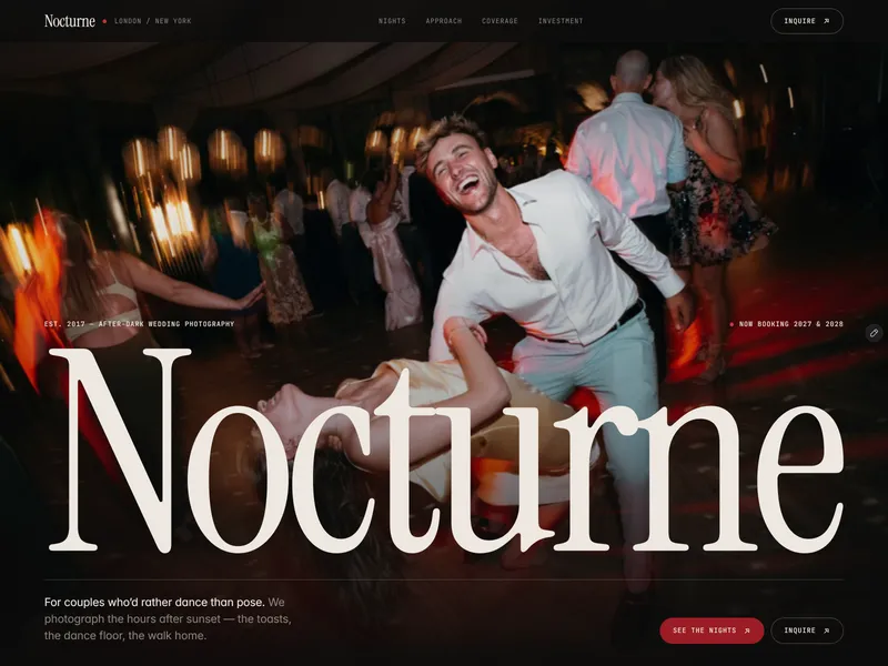 Night Wedding Photo