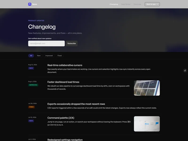Nova Log