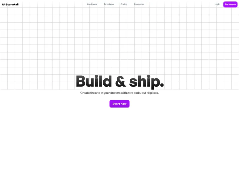Pixel Grid Landing Page