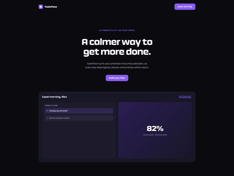 TaskFlow page